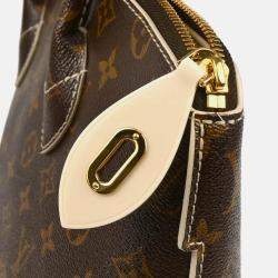 Pre Owned Louis Vuitton Lockit PM Monogram Shiny Canvas Shoulder Bag