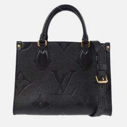 Pre Owned Louis Vuitton Black Empreinte Onthego PM 2way Tote Bag