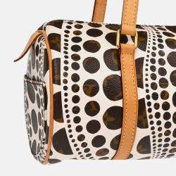Pre Owned Louis Vuitton Papillon 30 White Pumpkin Dot Coated Canvas Shoulder Bag
