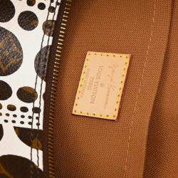Pre Owned Louis Vuitton Papillon 30 White Pumpkin Dot Coated Canvas Shoulder Bag