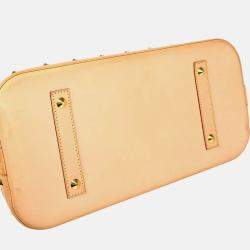 Pre Owned Louis Vuitton Alma GM White Monogram Multicolor Coated Canvas Shoulder Bag