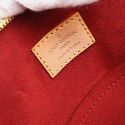 Pre Owned Louis Vuitton Alma GM White Monogram Multicolor Coated Canvas Shoulder Bag