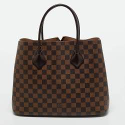 Pre Owned Louis Vuitton Kensington Brown Coated Canvas and Leather Totes Bag