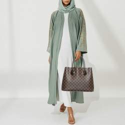 Pre Owned Louis Vuitton Kensington Brown Coated Canvas and Leather Totes Bag