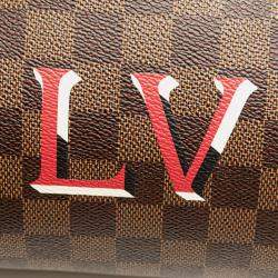 Pre Owned Louis Vuitton Brown/Red Damier Ebene Beaubourg MM Bag