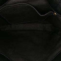 Pre Owned Louis Vuitton Black Grey Quilted Monogram Denim Musette