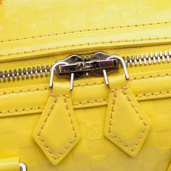 Pre Owned Louis Vuitton Yellow Damier Facette Speedy Cube PM Bag