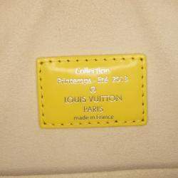 Pre Owned Louis Vuitton Yellow Damier Facette Speedy Cube PM Bag