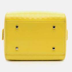 Pre Owned Louis Vuitton Yellow Damier Facette Speedy Cube PM Bag