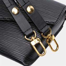 Pre Owned Louis Vuitton Black Epi Padlock On Strap