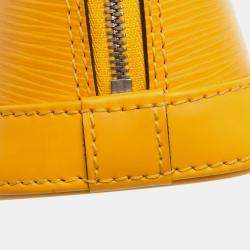 Pre Owned Louis Vuitton Yellow Epi Nano Alma