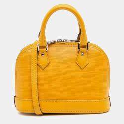 Pre Owned Louis Vuitton Yellow Epi Nano Alma
