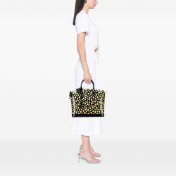 Pre Owned Louis Vuitton Black Yellow Yayoi Kusama Monogram Infinity Dots Lockit MM