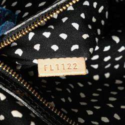 Pre Owned Louis Vuitton Black Yellow Yayoi Kusama Monogram Infinity Dots Lockit MM