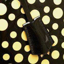 Pre Owned Louis Vuitton Black Yellow Yayoi Kusama Monogram Infinity Dots Lockit MM