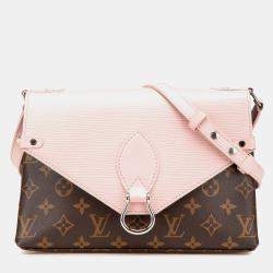 Pre Owned Louis Vuitton Brown Pink Monogram Epi Saint-Michel