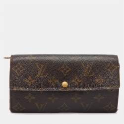 Pre Owned Louis Vuitton Monogram Canvas Sarah Long Wallet