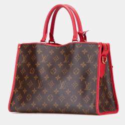 Pre Owned Louis Vuitton Brown Red Monogram Popincourt PM
