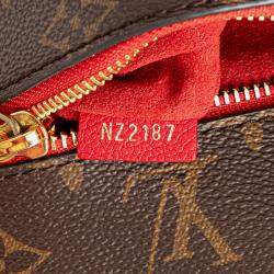Pre Owned Louis Vuitton Brown Red Monogram Popincourt PM