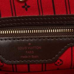 Pre Owned Louis Vuitton Damier Ebene Canvas Neverfull MM Bag