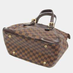 Pre Owned Louis Vuitton Damier Shoulder Bag Ebene