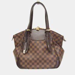 Pre Owned Louis Vuitton Damier Shoulder Bag Ebene