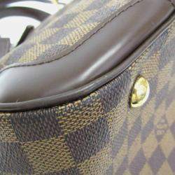 Pre Owned Louis Vuitton Damier Shoulder Bag Ebene