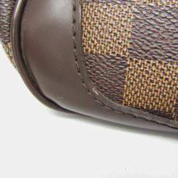 Pre Owned Louis Vuitton Damier Shoulder Bag Ebene