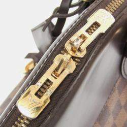 Pre Owned Louis Vuitton Damier Shoulder Bag Ebene