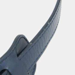 Pre Owned Louis Vuitton Monogram Denim Soft Trunk Shoulder Bag Blue