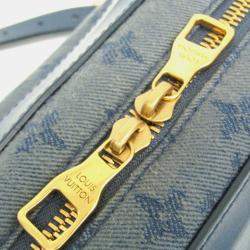 Pre Owned Louis Vuitton Monogram Denim Soft Trunk Shoulder Bag Blue