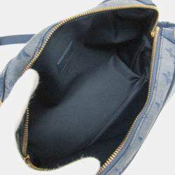 Pre Owned Louis Vuitton Monogram Denim Soft Trunk Shoulder Bag Blue