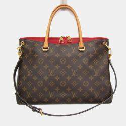 Pre Owned Louis Vuitton Pallas Monogram Cerise Canvas Handbag