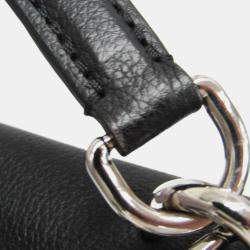 Pre Owned Louis Vuitton My Rock Me Black Cream Leather Handbag