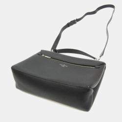 Pre Owned Louis Vuitton My Rock Me Black Cream Leather Handbag