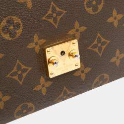 Pre Owned Louis Vuitton Brown Monogram Pochette Metis