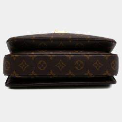 Pre Owned Louis Vuitton Brown Monogram Pochette Metis