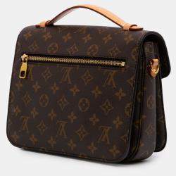 Pre Owned Louis Vuitton Brown Monogram Pochette Metis