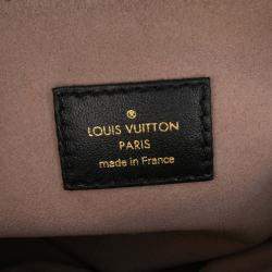 Pre Owned Louis Vuitton Black Monogram Embossed Puffy Lambskin Coussin PM