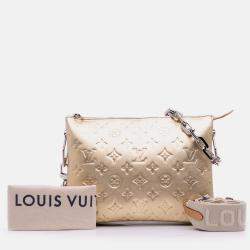 Pre Owned Louis Vuitton Gold Monogram Coussin PM