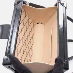 Pre Owned Louis Vuitton Petite Malle Blue Multicolor Patent Leather Shoulder Bag