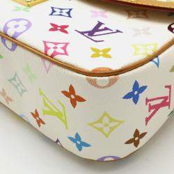 Pre Owned Louis Vuitton Sologne Monogram Multicolor Blanc White Shoulder Bag
