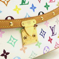 Pre Owned Louis Vuitton Sologne Monogram Multicolor Blanc White Shoulder Bag
