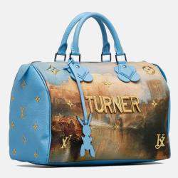 Pre Owned Louis Vuitton Masters Collection Turner Speedy 30 Blue Multicolor Coated Canvas Leather Handbag