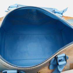 Pre Owned Louis Vuitton Masters Collection Turner Speedy 30 Blue Multicolor Coated Canvas Leather Handbag