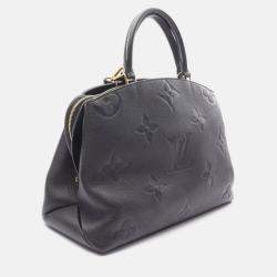 Pre Owned Louis Vuitton Grand Palais MM Black Monogram Empreinte Leather Handbag
