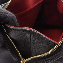 Pre Owned Louis Vuitton Grand Palais MM Black Monogram Empreinte Leather Handbag