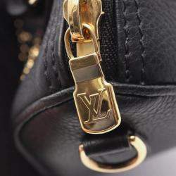 Pre Owned Louis Vuitton Nano Speedy Black Monogram Empreinte Leather Handbag