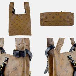 Pre Owned Louis Vuitton Monogram Reverse Atlantis BB Reverse Brown Coated Canvas Shoulder Bag