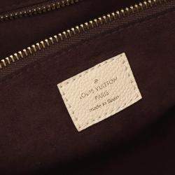 Pre Owned Louis Vuitton Neverfull MM Ivory Monogram Empreinte Leather Tote Bag